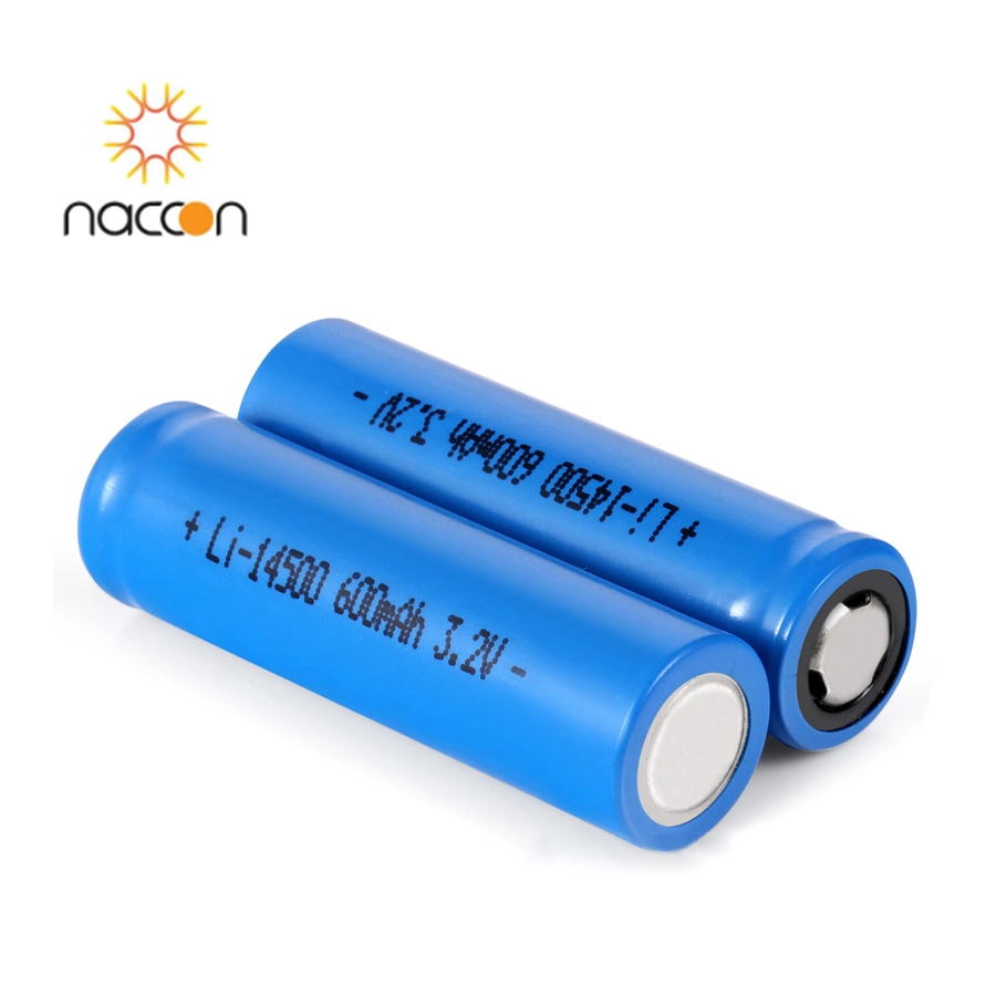 14500 Capacity Battery Vapcell Inr14500 650 mAh 7A 14500 Cells with Blue Rechargeable LiFePO4 Batteries 14500