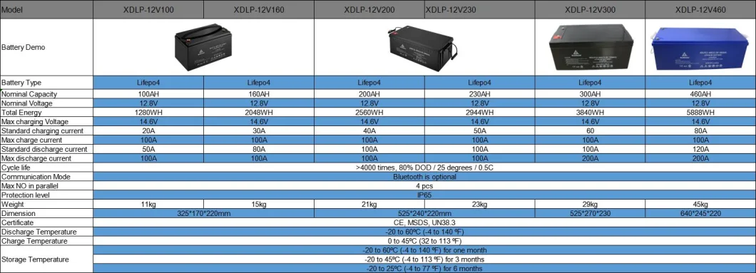 Deep Cycle 12V/48V 100ah/160ah/200ah Lithium Solar/Car LiFePO4 Storage Battery Pack for Electric Scooter Vehicle Bicycle Marine RV UPS