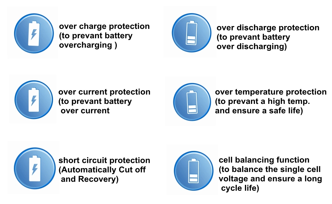 LiFePO4 Battery Pack 12V 24V 48V 50ah 100ah 200ah Deep Cycle Lithium Iron Phosphate Battery BMS Protect High Performance for Golf Cart EV RV