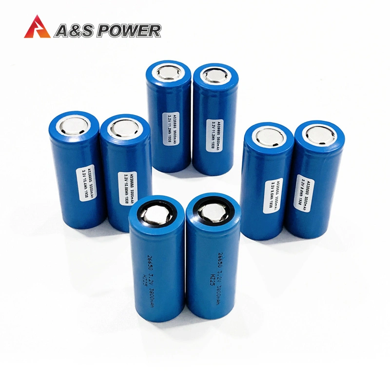 AS Power CB Certification 26650 LiFePO4 Battery Cell 3.2V 3000mAh 3200mAh 3300mAh 3500mAh 3800mAh