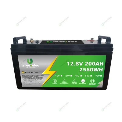 U-Greenelec 딥 사이클 리튬 이온 맞춤형 RV EV 12V 24V 100ah 150ah 200ah LiFePO4 태양계 배터리