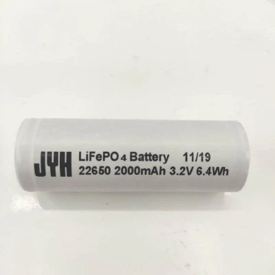 Un38.3 LiFePO4 22650 2000mAh 3.2V 6.4Wh 충전식 리튬 셀