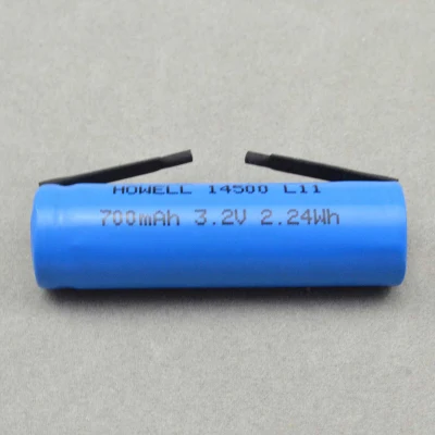 태양광 조명용 14500 LiFePO4 배터리 셀 3.2V 700mAh